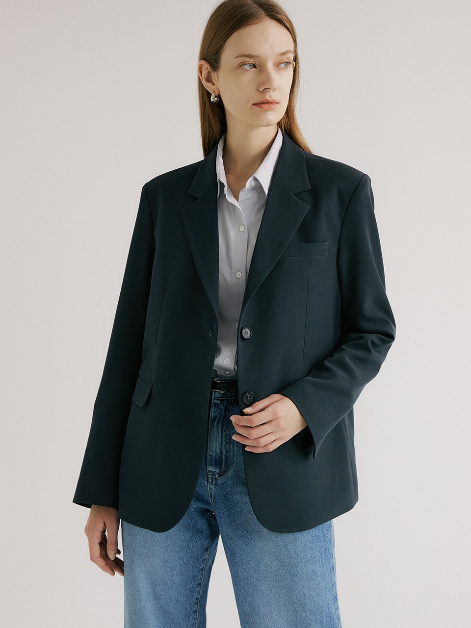 comos&#039;580 Two-button single jacket (dark grey)