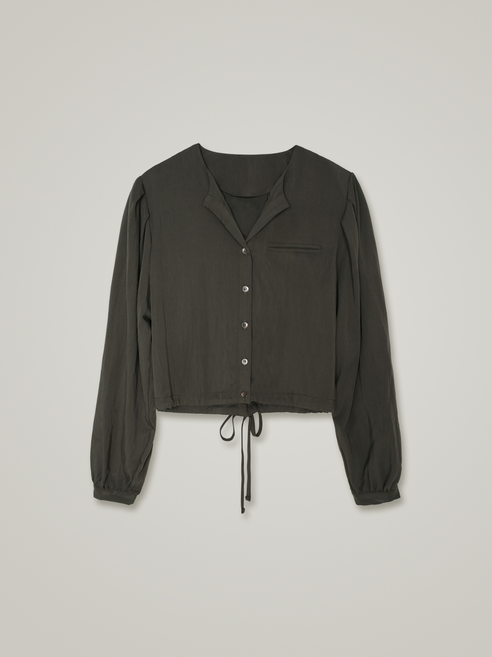 comos 947 string crop blouse (brown)