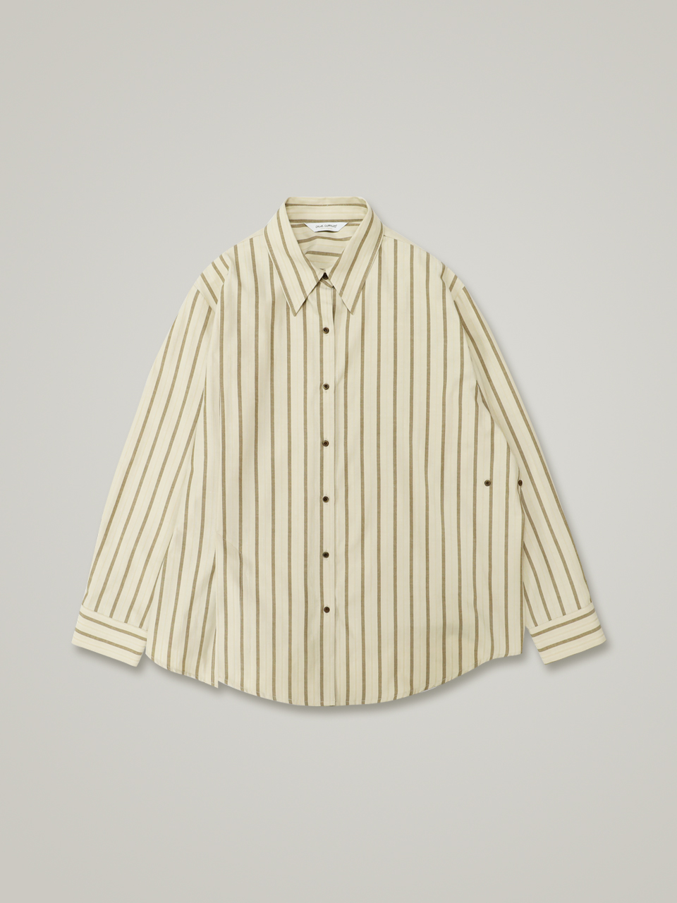 comos 1046 two-way stripe shirt (beige stripe)
