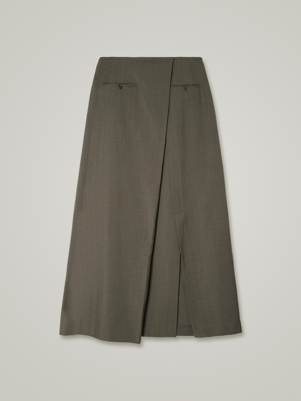 comos 905 pocket point wrap skirt (dark brown)