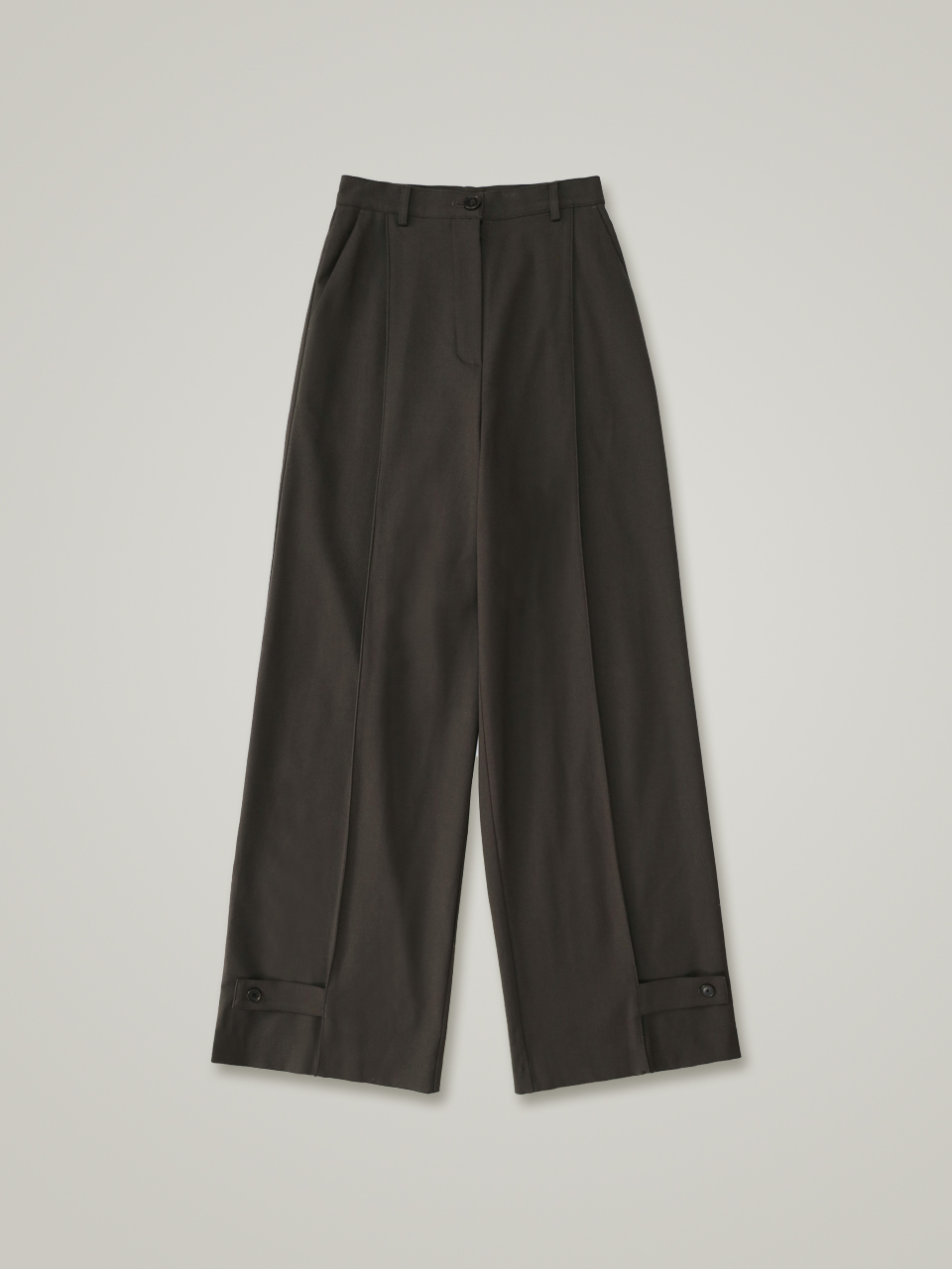 comos 964 button 2-way wool pants (taupe brown)