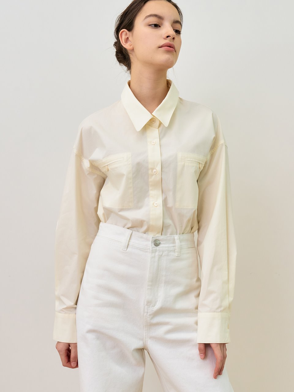 comos&#039;490 over-fit cotton shirt (cream)