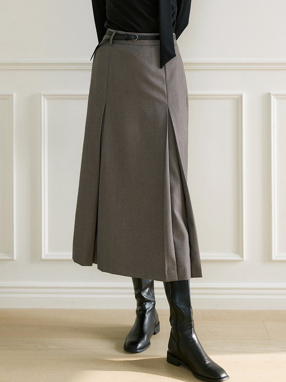 comos 1038 belt point long-skirt (bokashi gray)