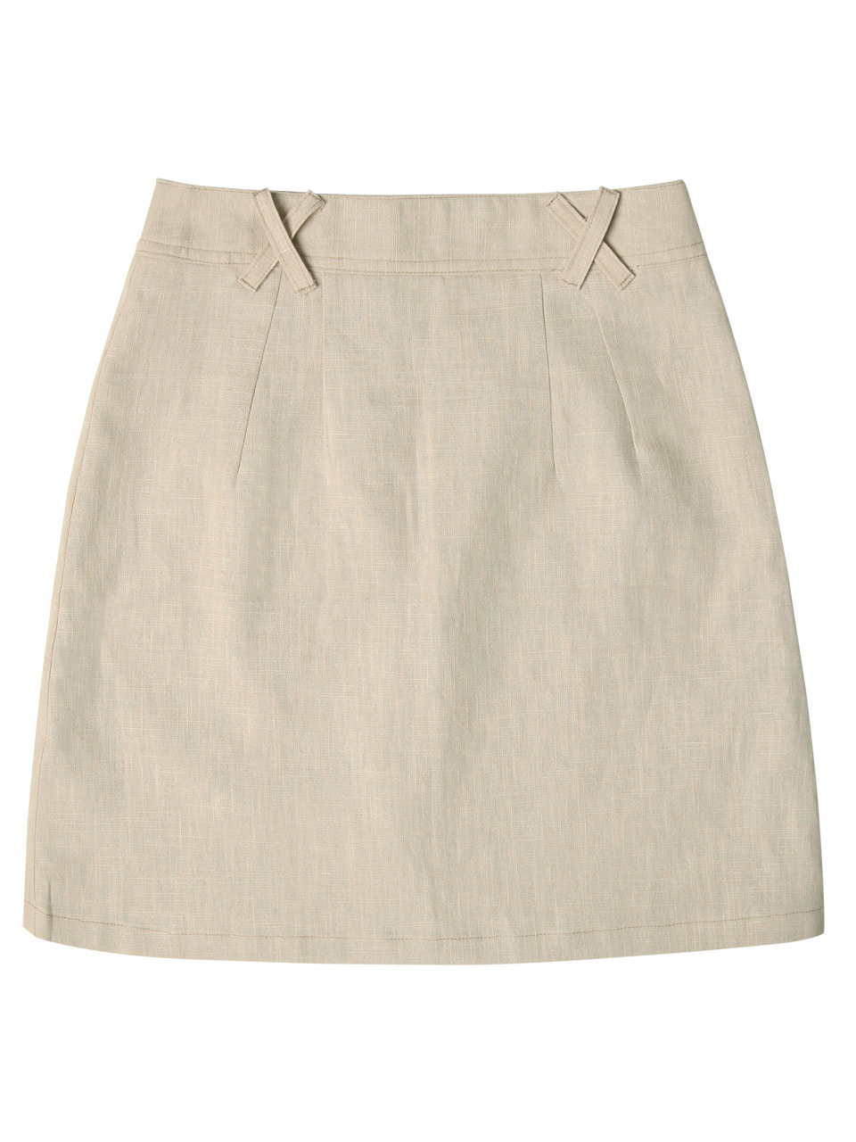 comos&#039;370 linen x strap skirt (beige)
