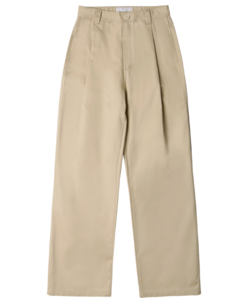 comos 633  tuck point cotton pant (beige)