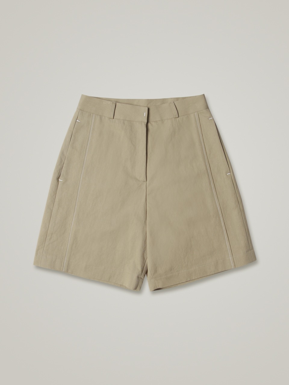 comos 657 stitch cotton shorts (beige)