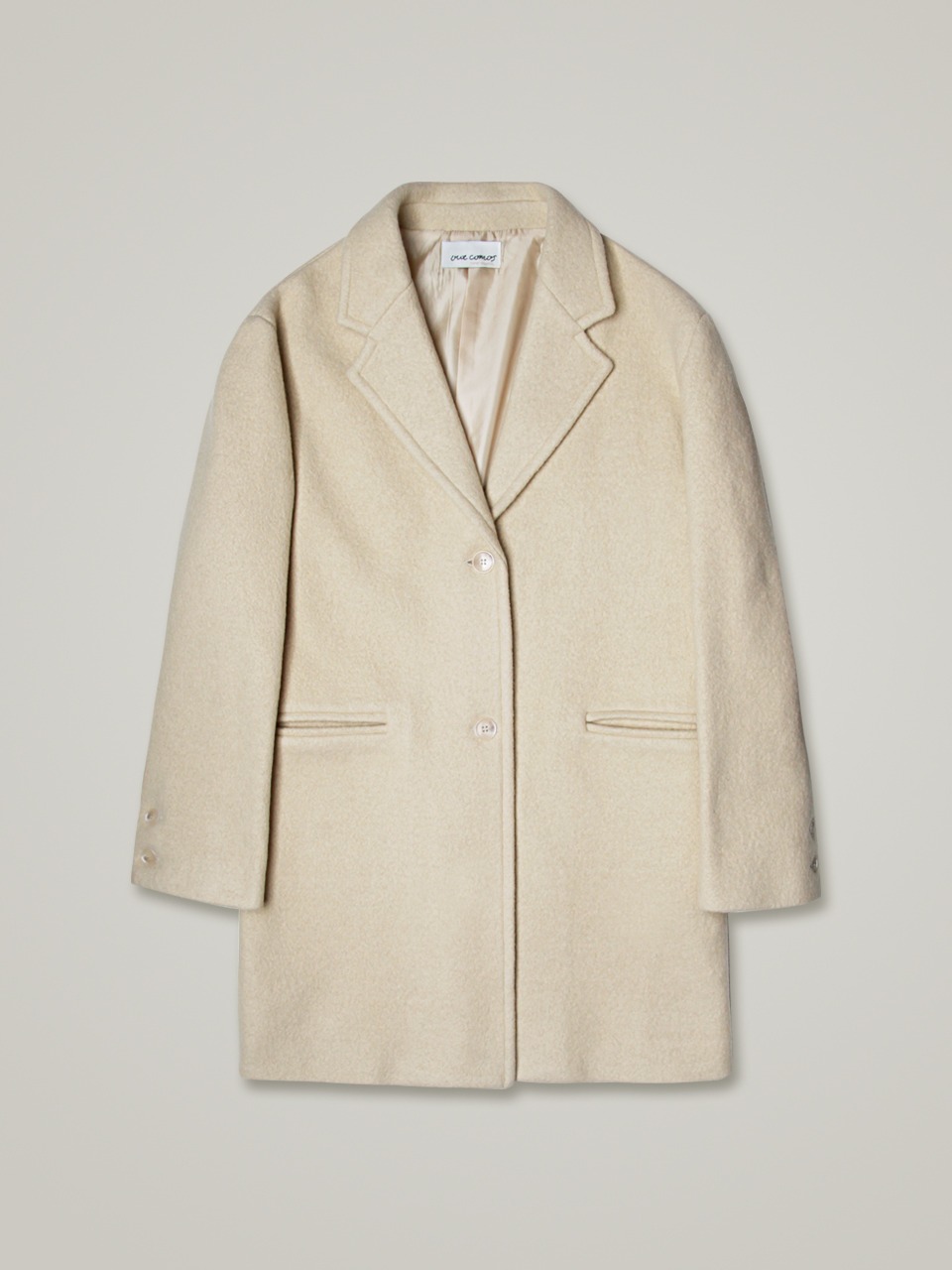 comos 755 over-fit half coat (beige)