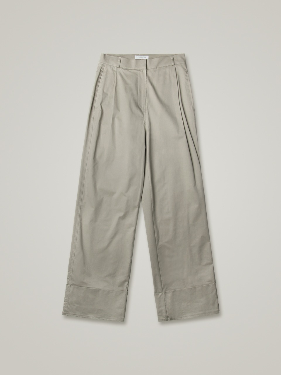 comos 819 roll-up pin-tuck pants (khaki)