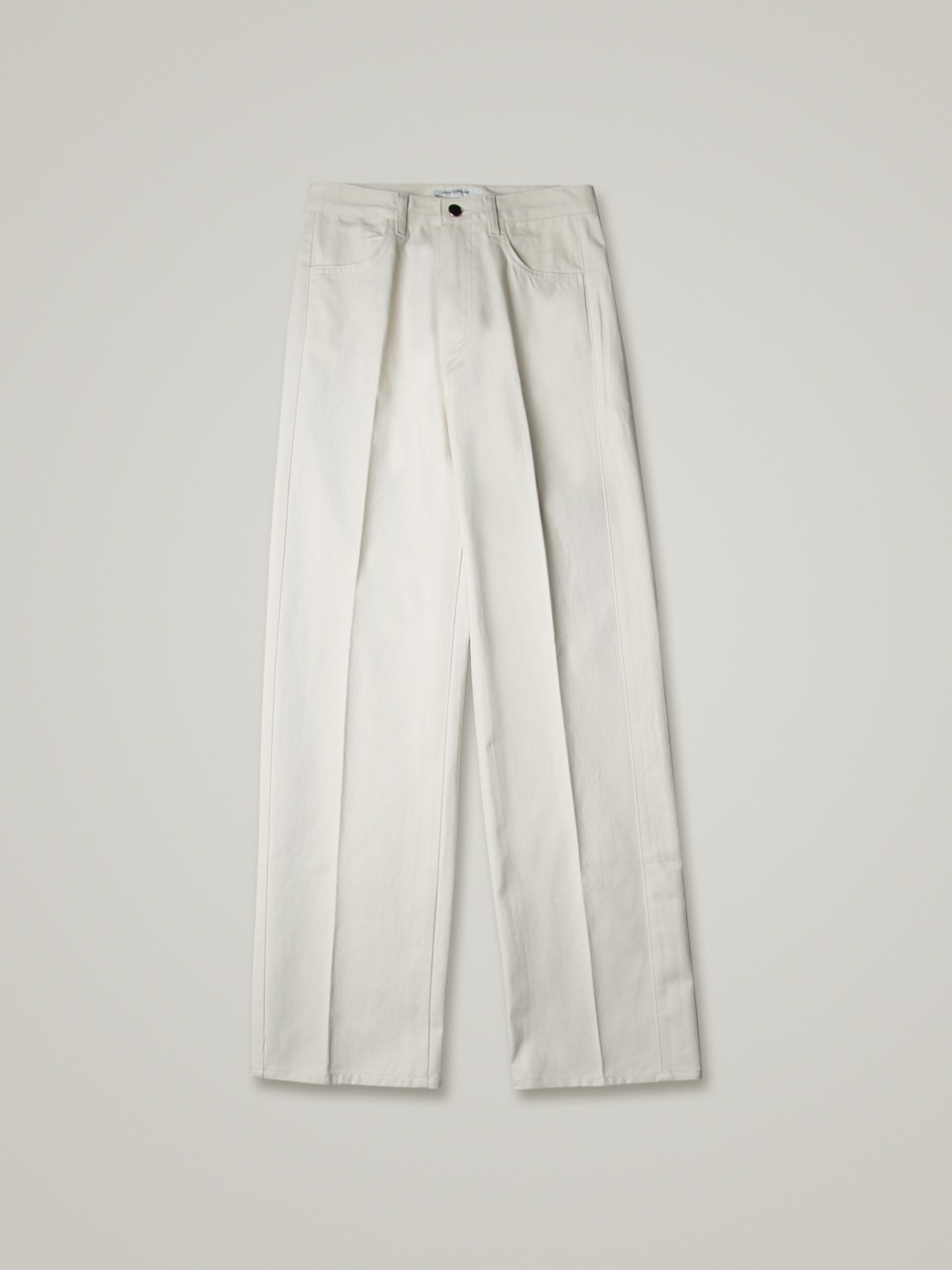 comos 854 slim straight cotton pants (ecru)