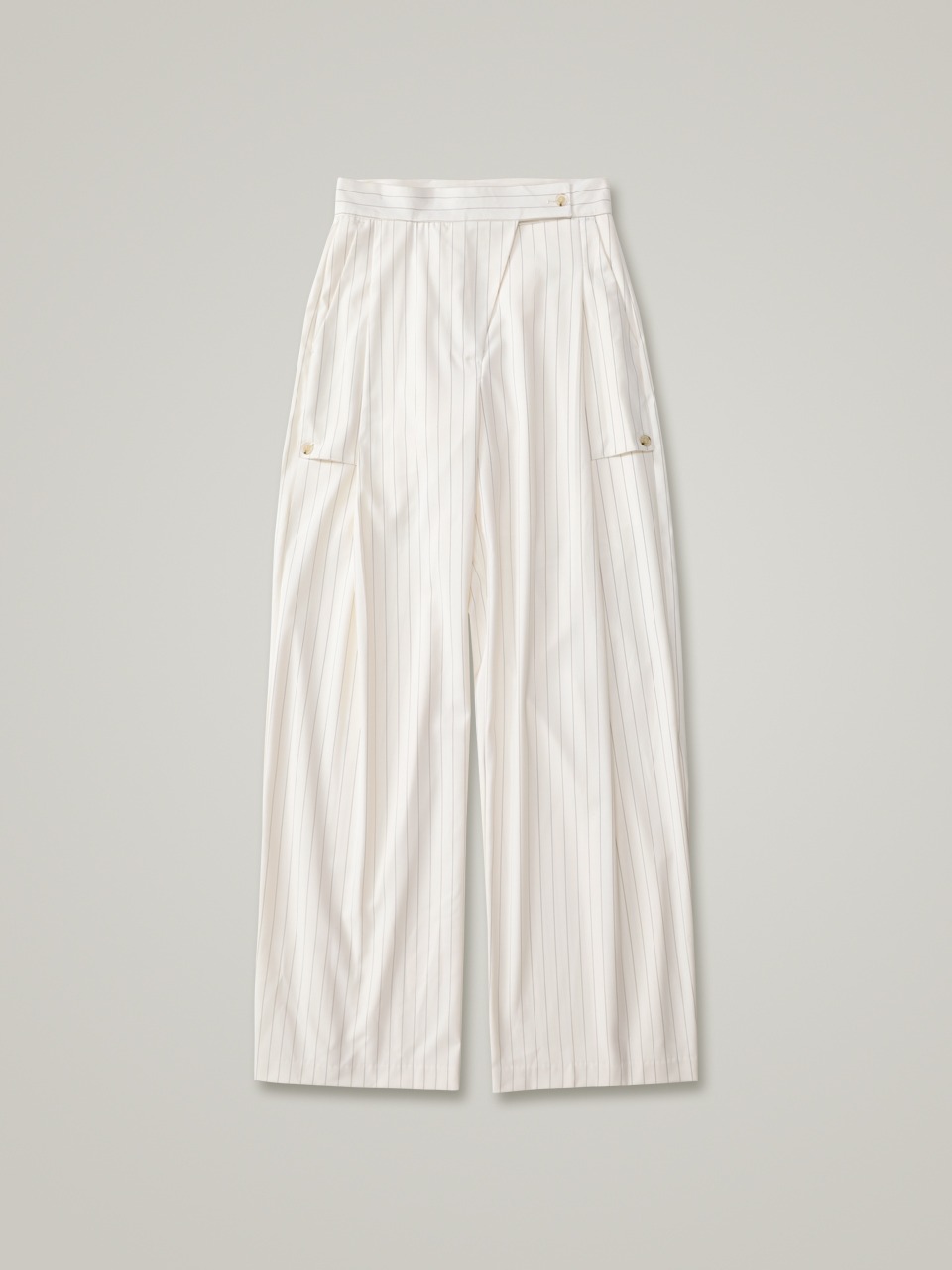 comos 868 outside pocket stripe pants (cream)