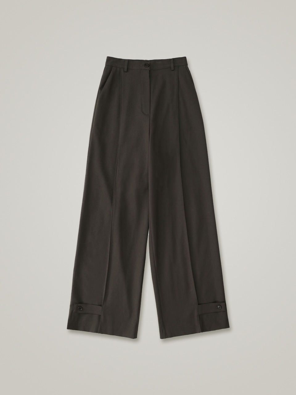 comos 964 button 2-way wool pants (taupe brown)