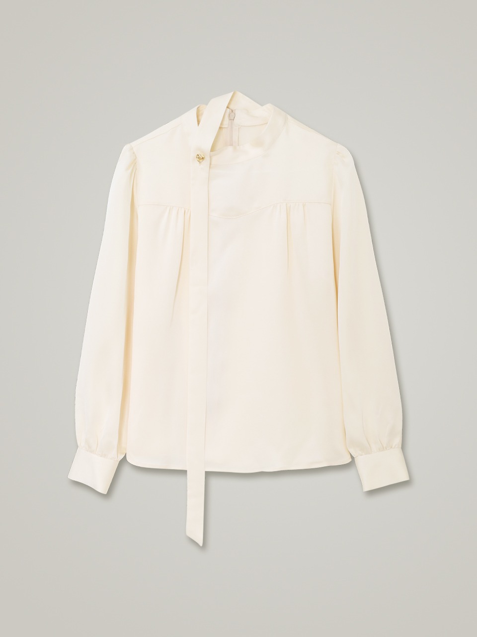 comos 991 tie hourglass blouse (cream)