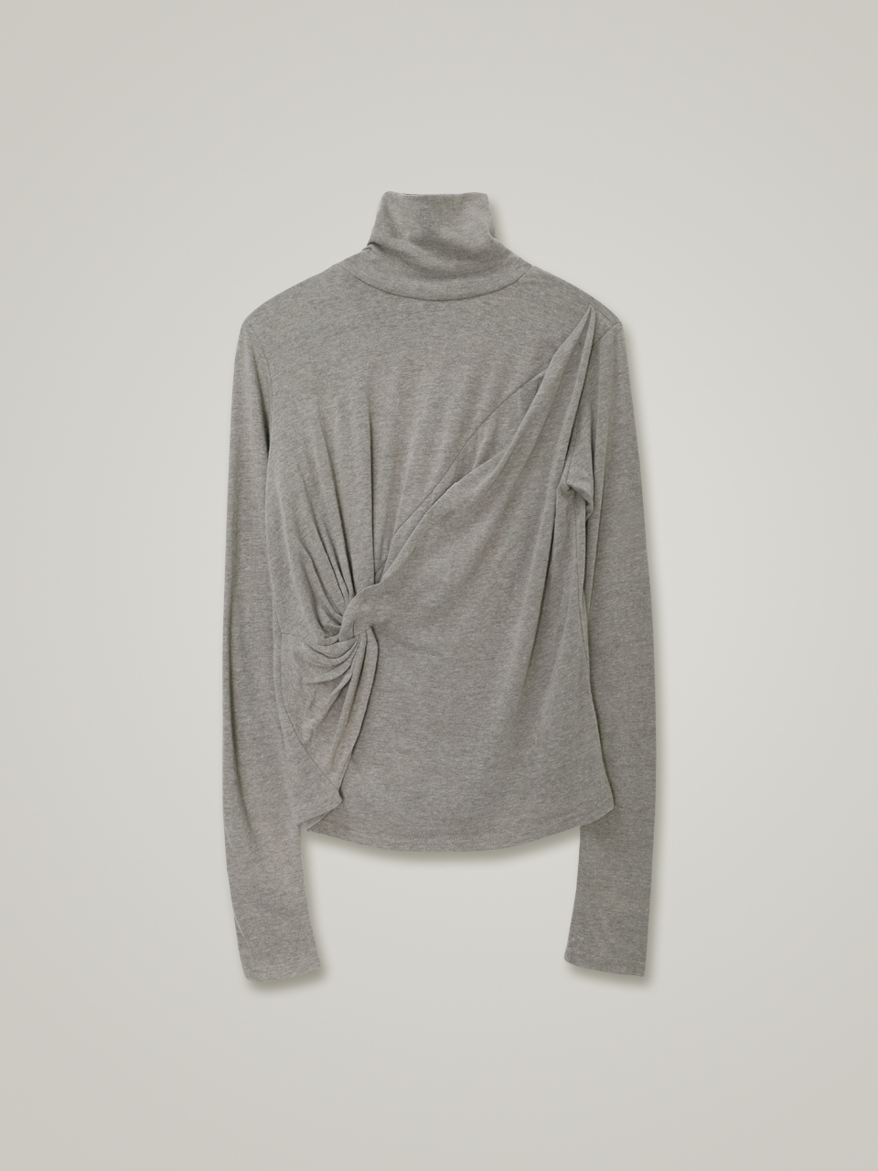 comos 976 twist high-neck T-shirt (brown gray)